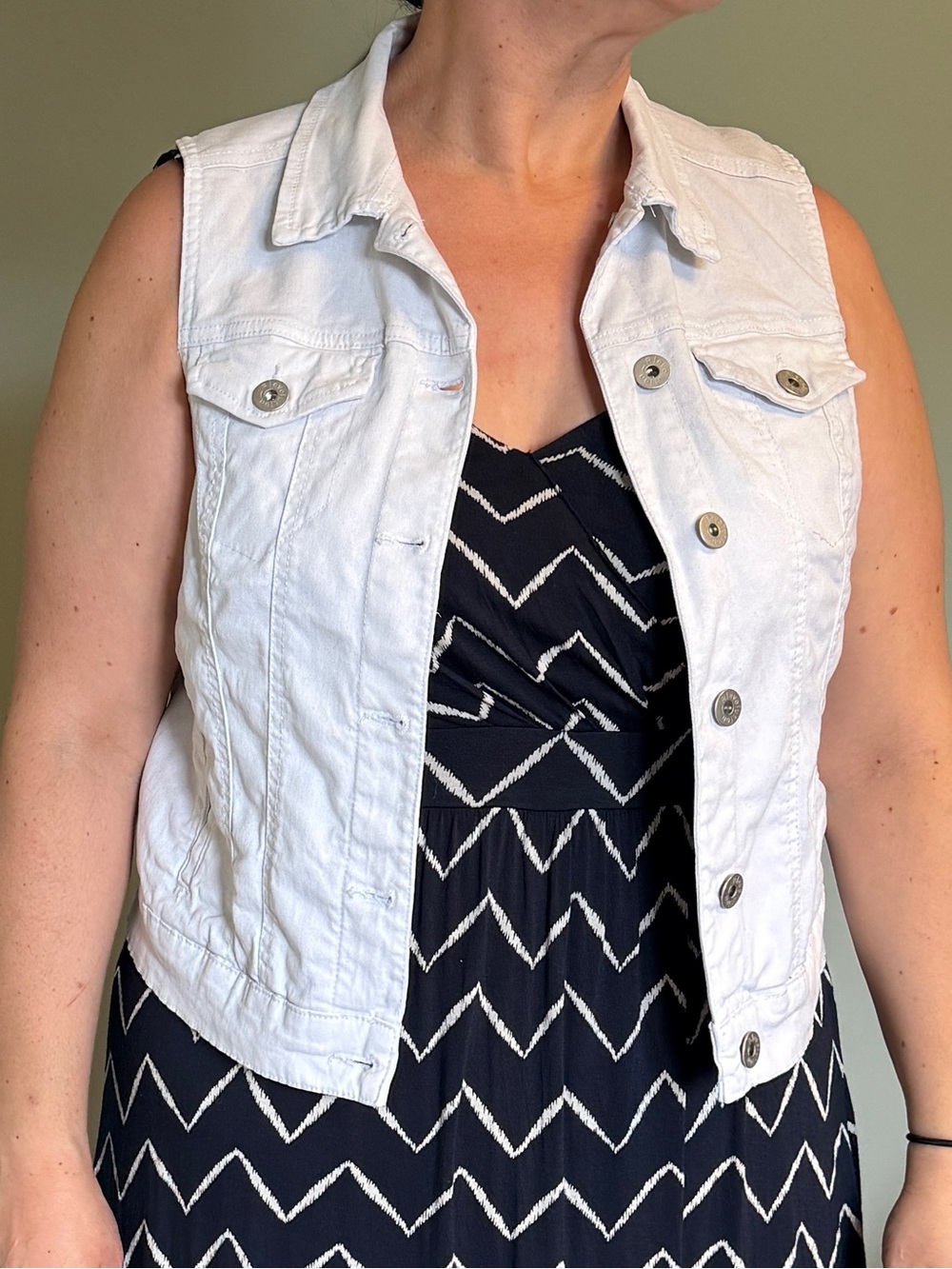Ricki's White Denim Vest